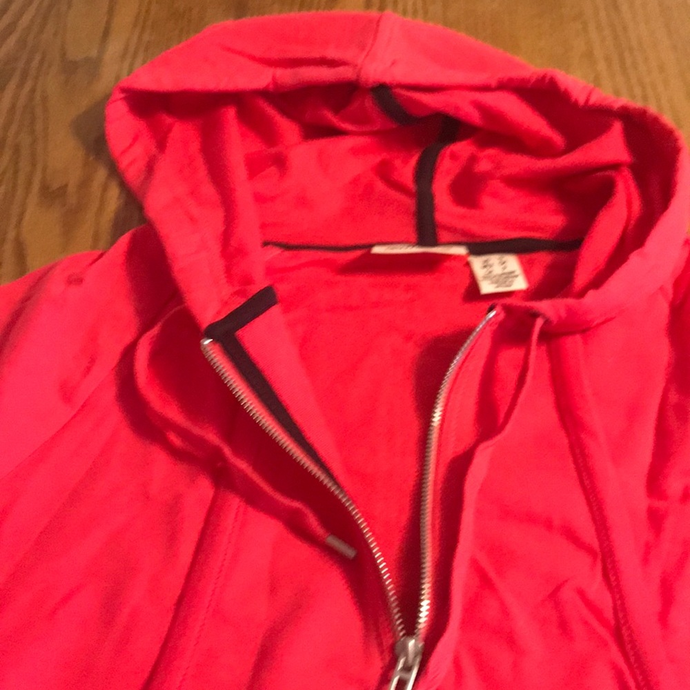 DKNY Jeans Small  zipper hoodie coral - Picture 7 of 10